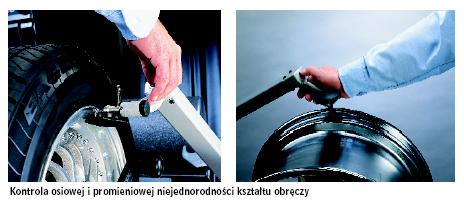 Kontrola osiowej i promieniowej niejednorodności kształtu obręczy